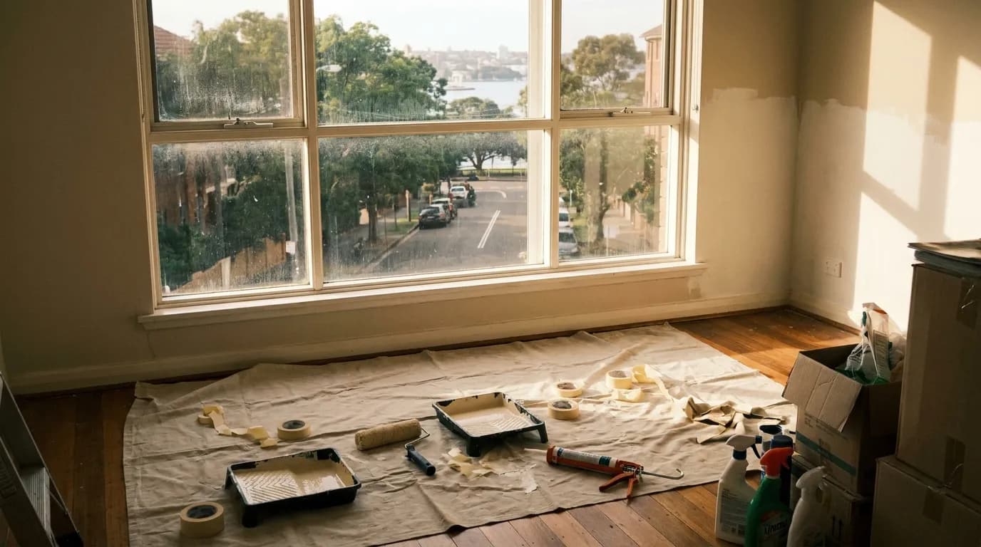 Freshly painted Sydney rental apartment ready for relisting after end-of-lease repairs